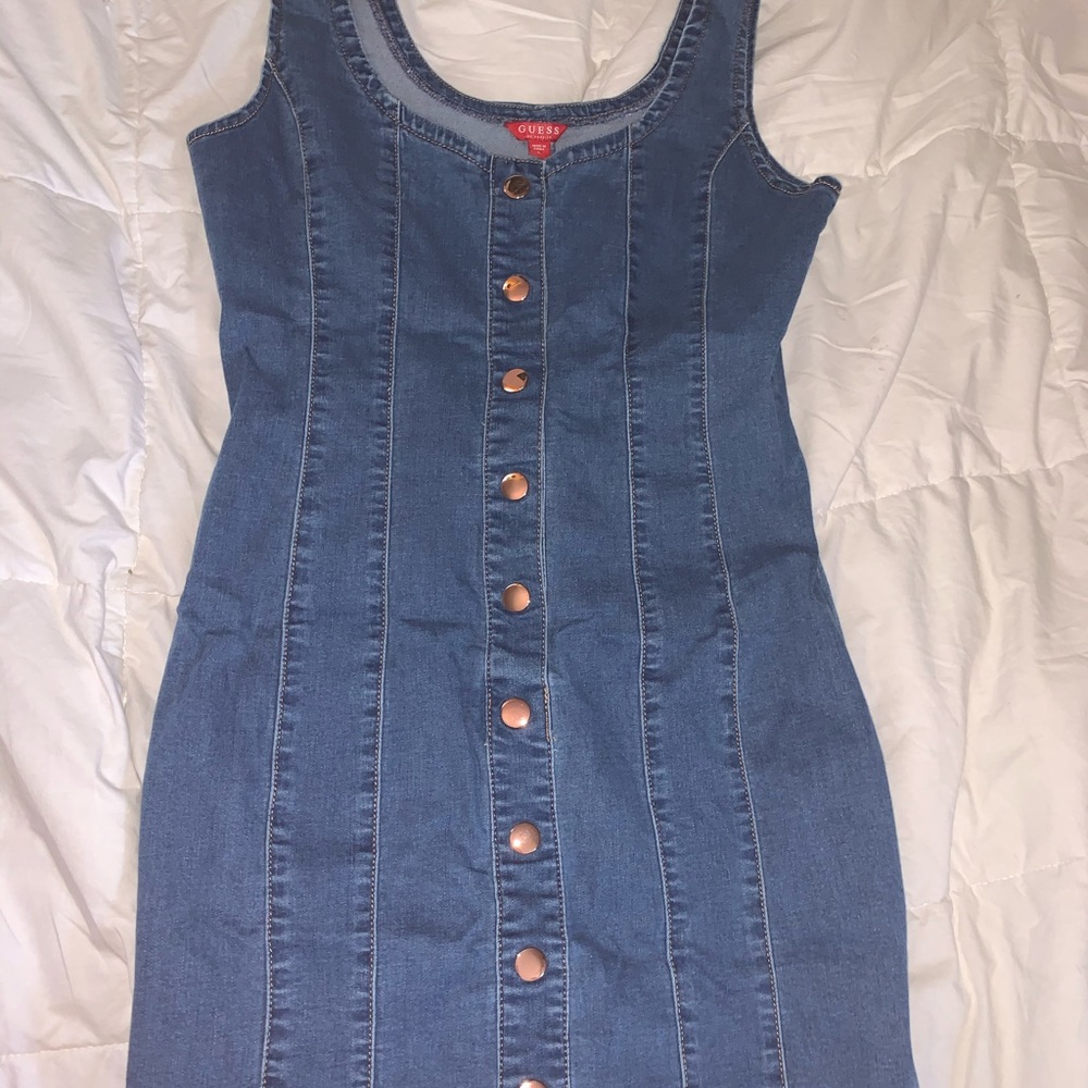 GUESS DENIM BUTTON FRONT JEAN DRESS
